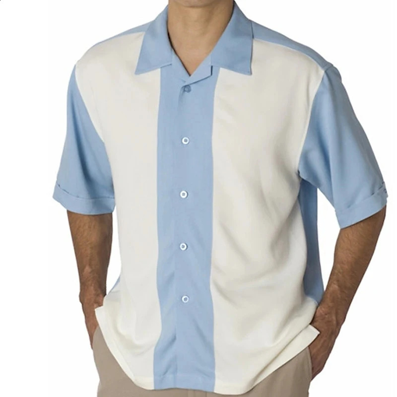 Hawaiian Casual Shirt Stripe Print Lapel Top Summer Fashion Street Short Sleeve Mens Shirt Oversized Male Clothing Cardigan 250225