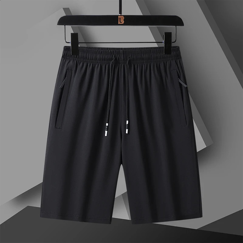 Summer Ice Silk Quick Drying Fat Mens s Loose Shorts with Plus Size Thin Sports Pants Basketball Feel Casual 250225
