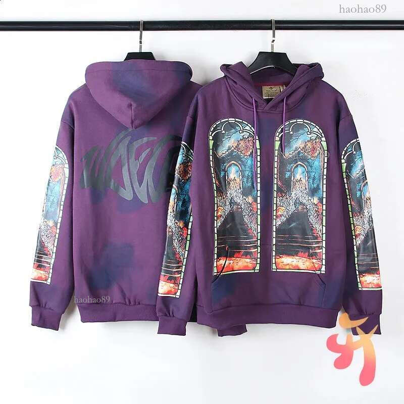 4 American WDW Hoodie Street Retro Purple Distressed Mud Dyed WHO DECIDES WAR Sweatshirts Casual 2Xl Fleece Men Women Hoody