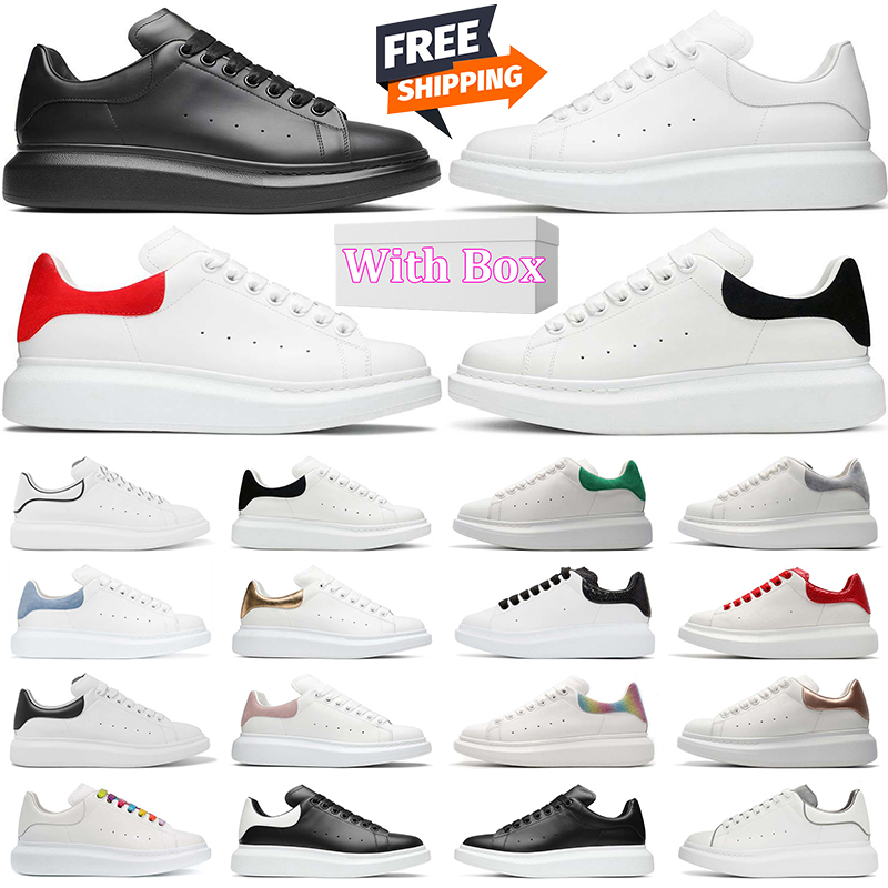 free shipping with box designer casual shoes mens sneakers luxury White Black Suede Leather Dream Blue womens trainers platform shoe 36-45