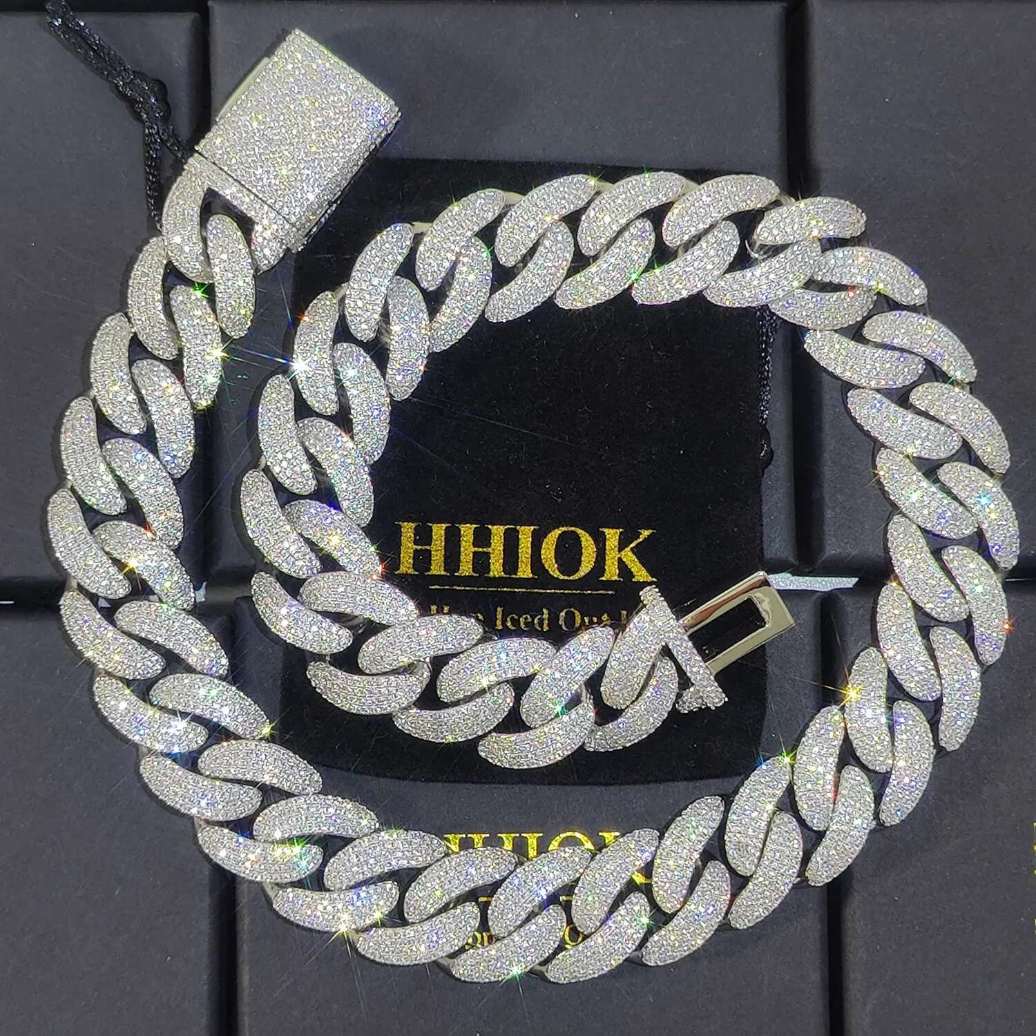 20mm 4 Rows Hip Hop Iced Out Cuban k Necklace Miami Bg CZ Choker Chain Jewelry Gift for Men