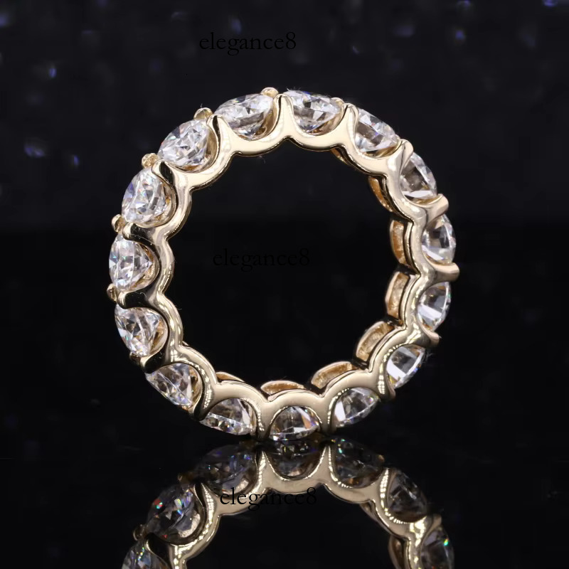 Laboratory grown silica jewelry 10k 14k ring, eternal wedding ring
