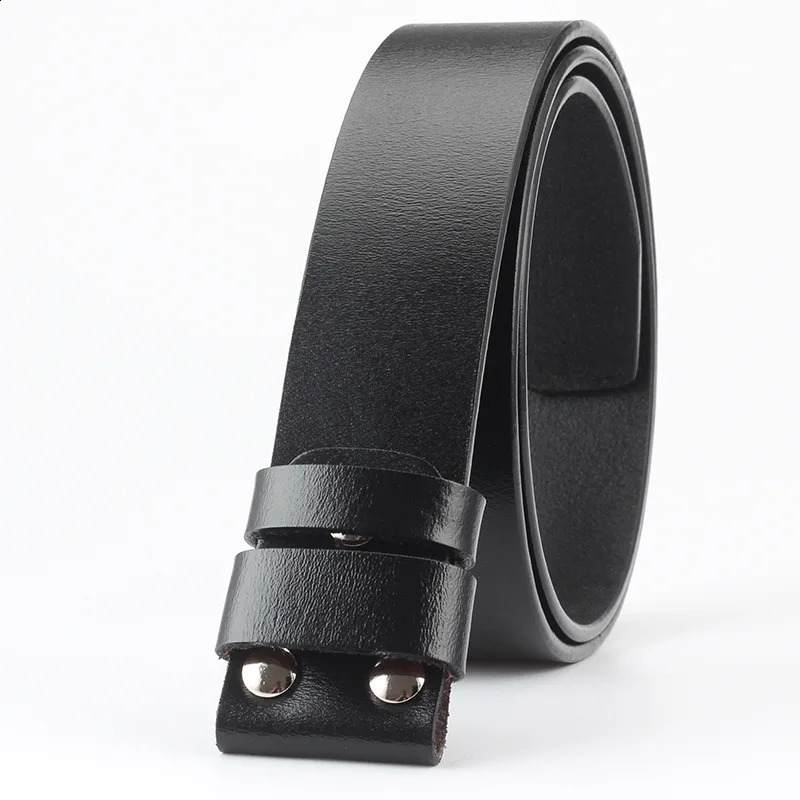 MYMC Mens Genuine Cowhide Leather Belt without Buckle DIY Belt Accessories High Quality Wild Belts Gift 250227