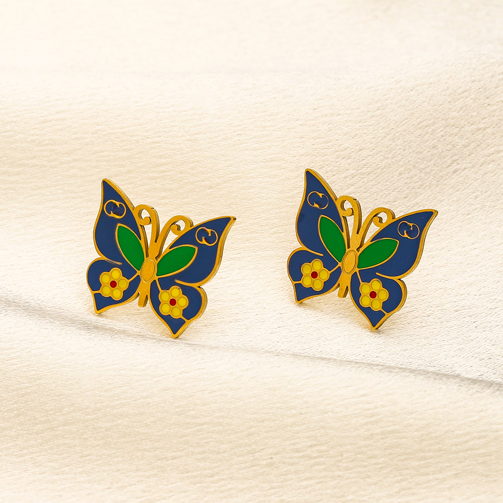 Designer Earring Brand Letters Butterfly Stud Earrings Luxury Women Wedding Party Jewelry Accessories