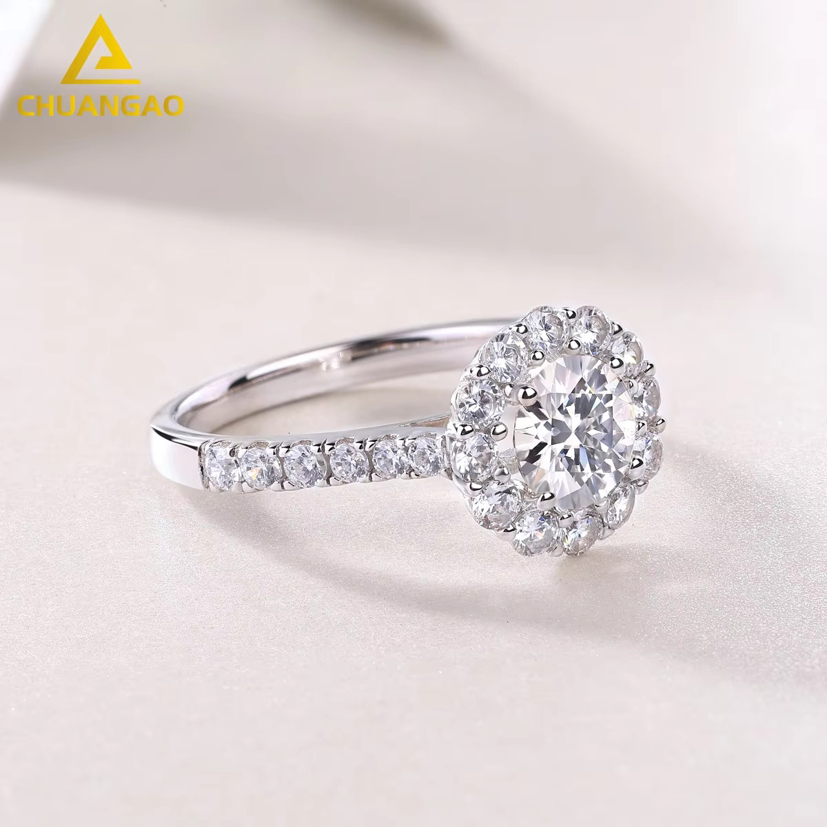 Silica set hip-hop silica ring, sier engagement ring
