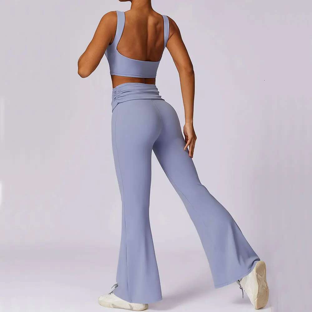 Yoga Clothing Sets Athletic Wear Women High Waist Leggings And Top Two Piece Set Gym Tracksuit Push Up Fiess Workout Outfits