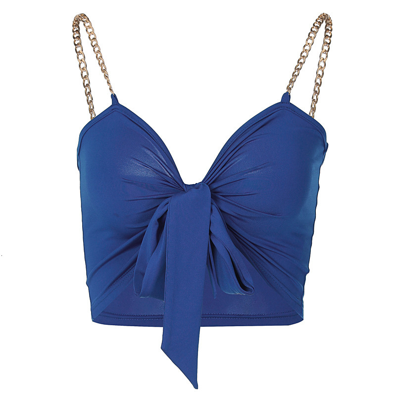 Women's New4 New Spring/Summer Fashionable And Sexy V-Neck Slim Fit Backless Camisole Strapless Top