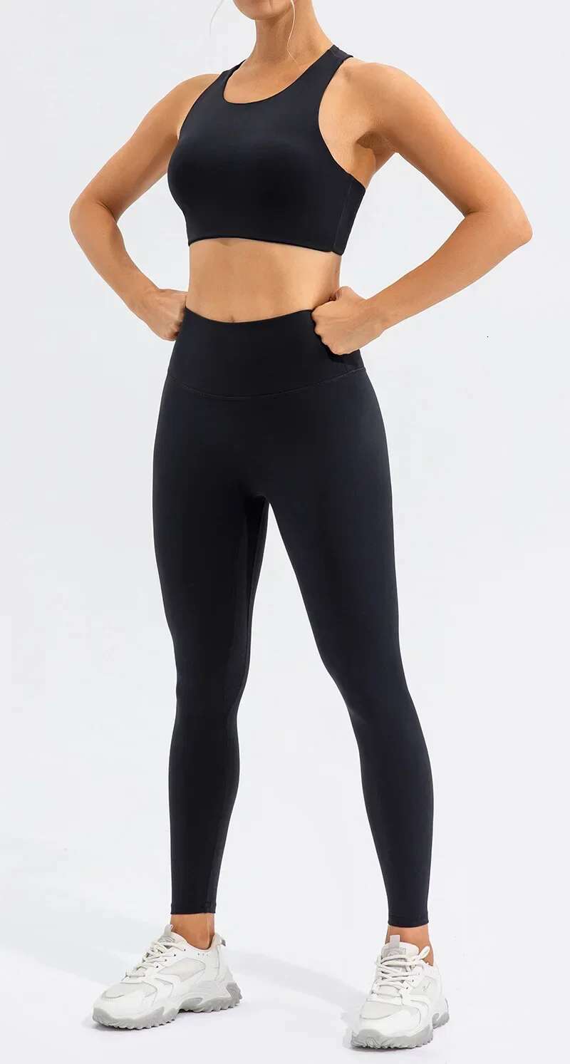 High Waist Slim Running Sports Beauty Back, Fiess Set, Tight Nude, Fashionable Slng Shoulder