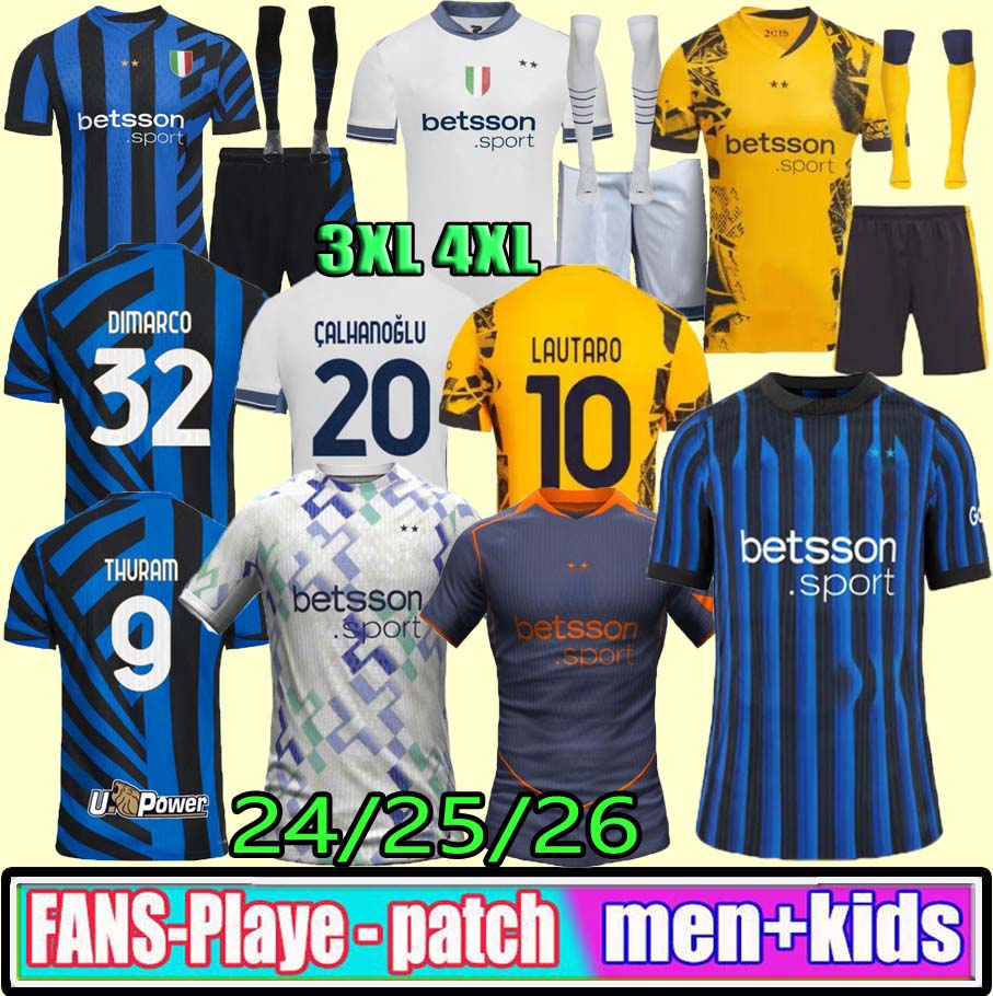 Fans Player 24 25 LUKAKU InterS LAUTARO Milans soccer jerseys BASTONI DE VRIJ ARNAUTOVIC BARELLA FRATTESI 2025 2026 BROZOVIC DIMARCO football shirt men kids kit