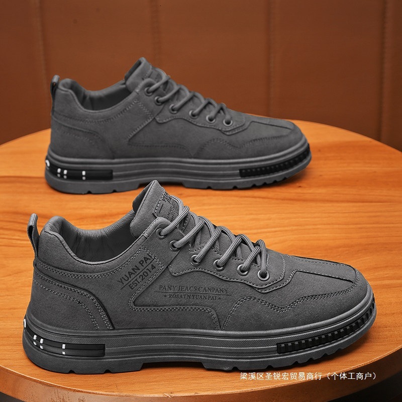Labor Protection Men's Spring Construction Site Work Clothes Board Shoes Anti Slip Wear-resistant Outdoor Sports Mountaineering Martin Trendy Sho