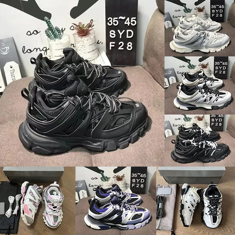 Designer Shoes Men Women Casual Shoes track 3 3.0 Sneakers Luxury trainers shoes leather Trainers Nylon Printed Platform trainers Paris shoes Black Running shoes