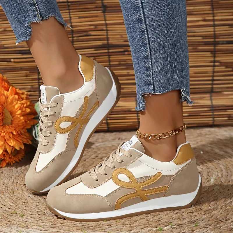 2024 New Trend Round Deep Mouth Walking Shoes Light Versatile Breathable Cross Lace Casual Sports Shoes Zapatos De Mujer Z250411