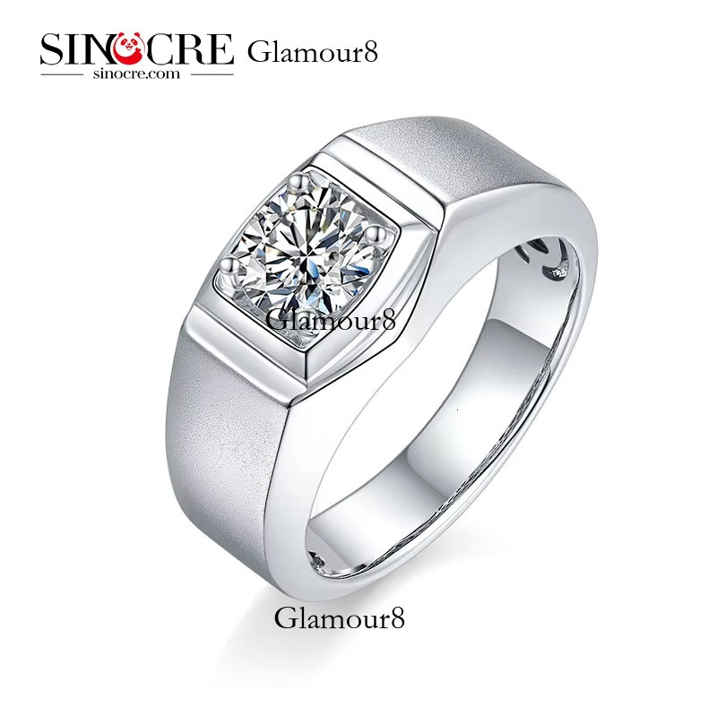 Marriage little finger test moissanite ring men Sinocre jewelry