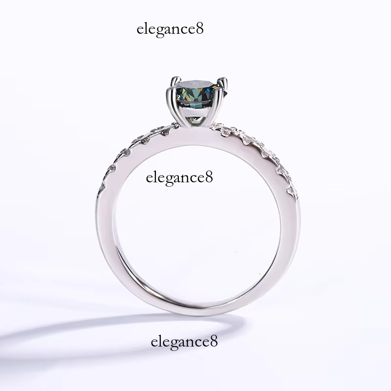 1 S pure sier four claw colored carbon silica women's wedding ring