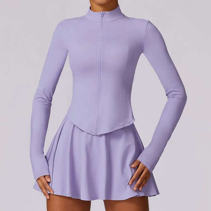 Two Piece Set Women Quick Drying Ice Shreds Running Badminton Tennis Skirt UV Resistant Long Sleeved Sunscreen Clothing