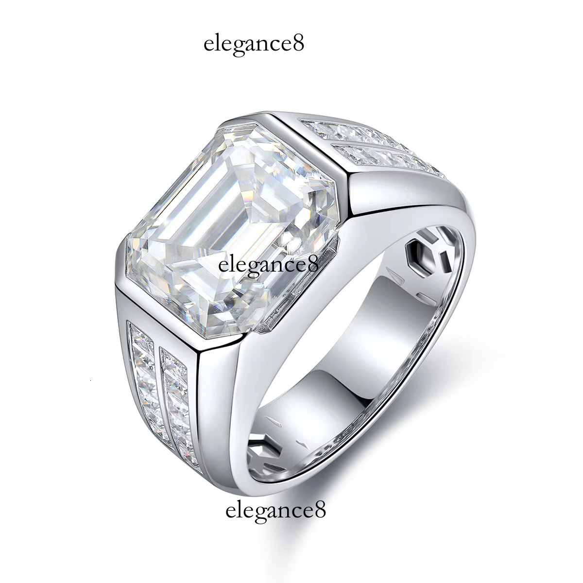 Men's 7ct Anniversary Commemorative with Unique Moissanite Engagement Ring