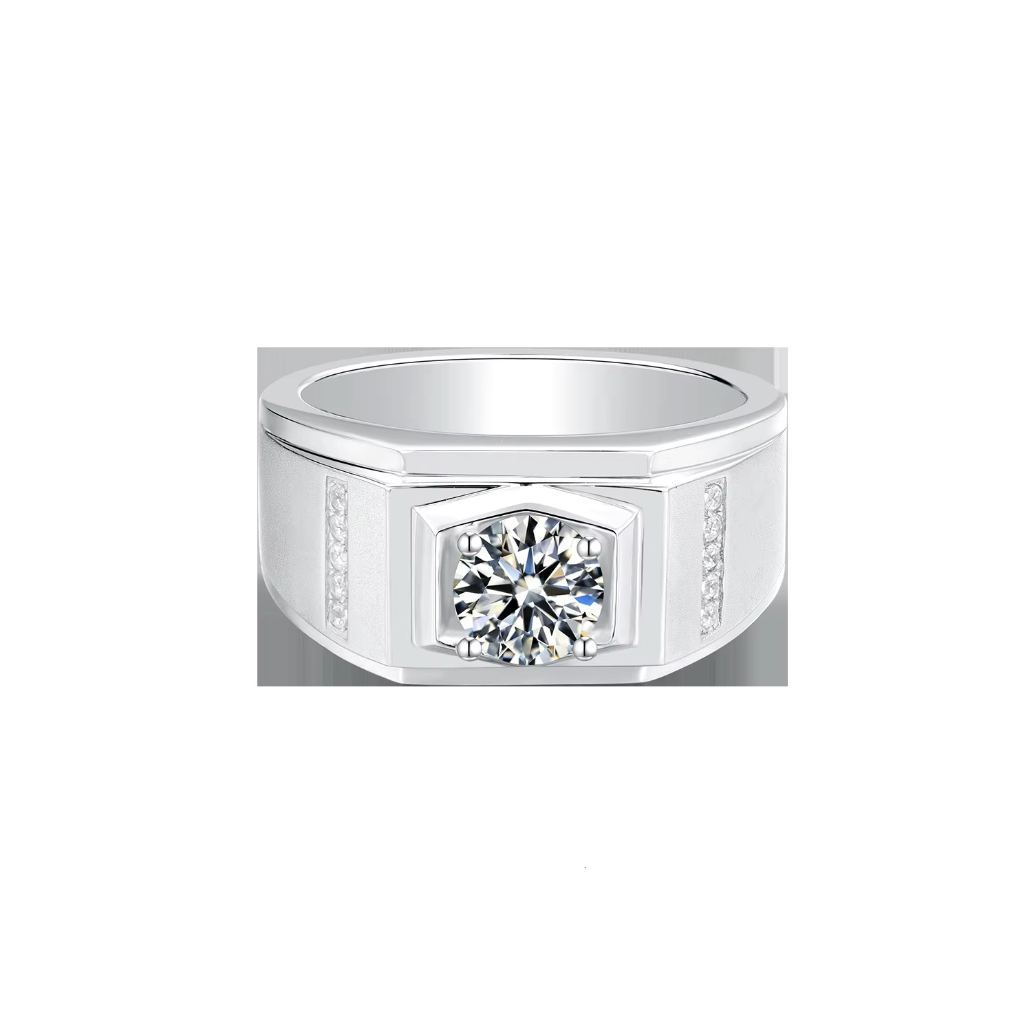 VVS GRADE D Sterg Sier Man Ring d Color Moissanite Men Jewelry
