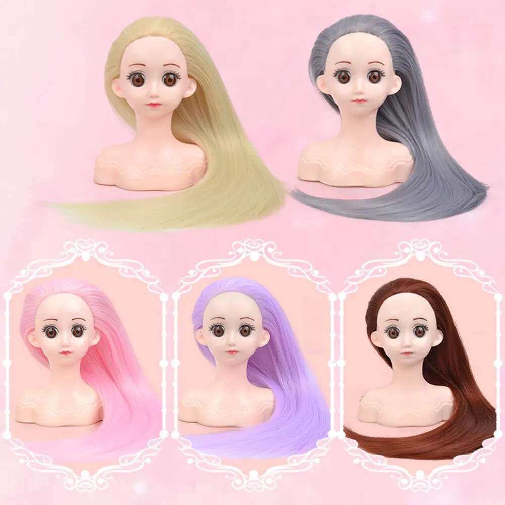 With Manikin Doll For Styg And Braiding Practice Synthetic Training Cute Mannequin Head Hair