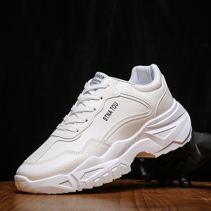 Dad's For Men 2025 Spring New Korean Edition Sports Running Thick Sole Student Men's Trendy Casual Shoes