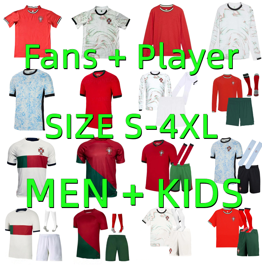 2024 2025 2026 Portugal soccer jerseyS Bruno FERNANDES DIOGO J. BERNARDO Joao Felix RONALDO RUBEN DIAS B.FERNANDES Long sleeves 22 23 24 25 26 Football shirt Men Kids Kit