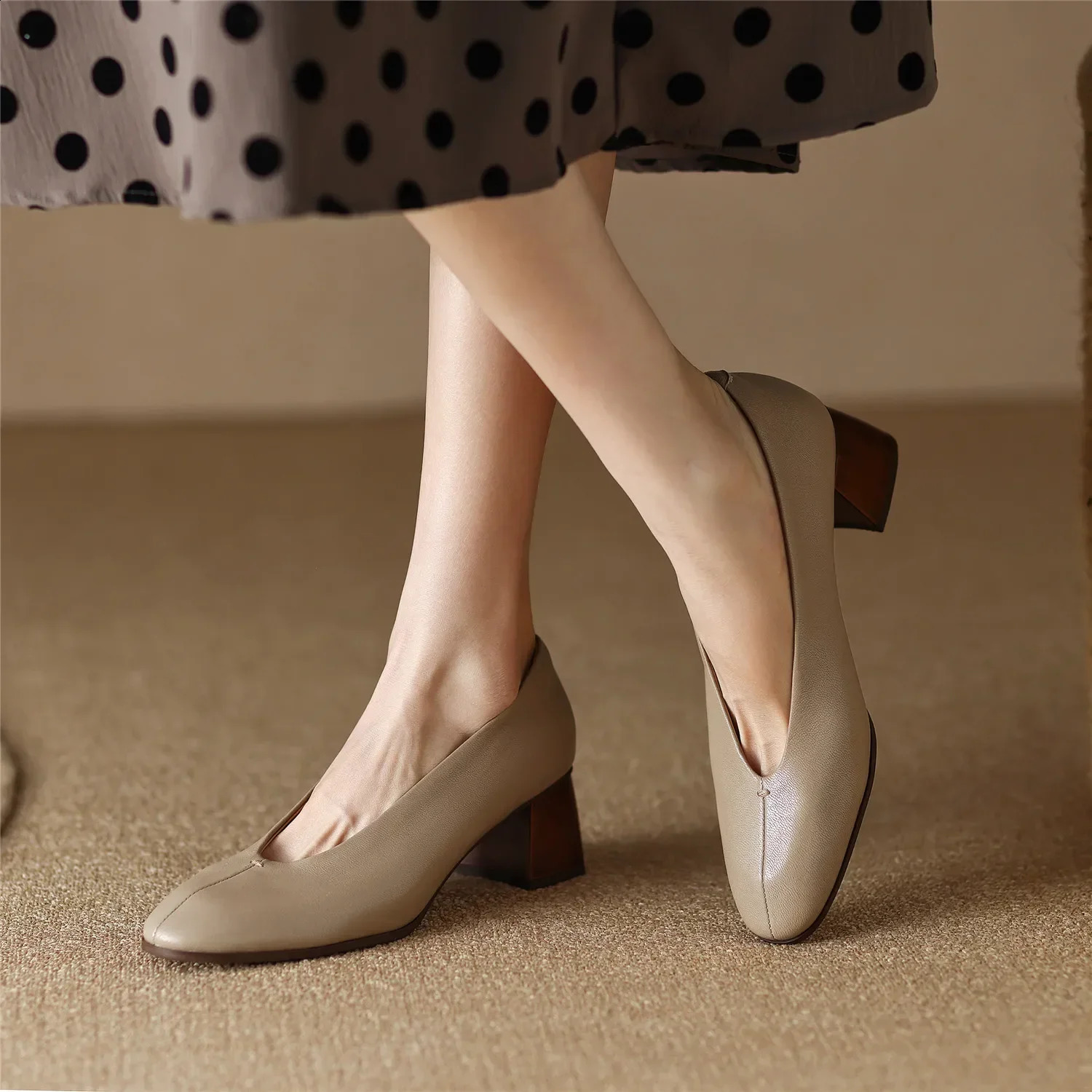 All Genuine Leather Pumps Women Arrival Sheepskin Upper Pigskin Lining and Insole Female Spring Fall Shoes Big Size 42 250228