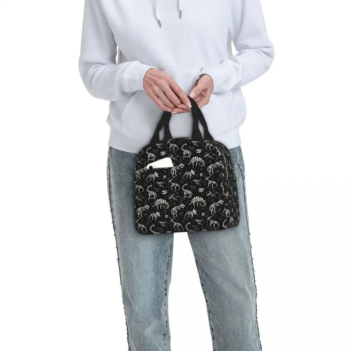 Excavated Fossils Rex Dinosaur Insulated Lunch Bag Thermal Bag Meal Container Large Tote Lunch Box Men Women School Outdoor 250228