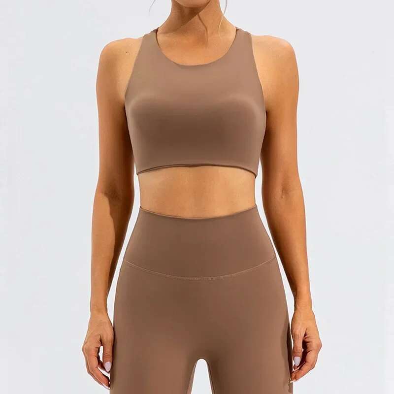High Waist Slim Running Sports Beauty Back, Fiess Set, Tight Nude, Fashionable Slng Shoulder