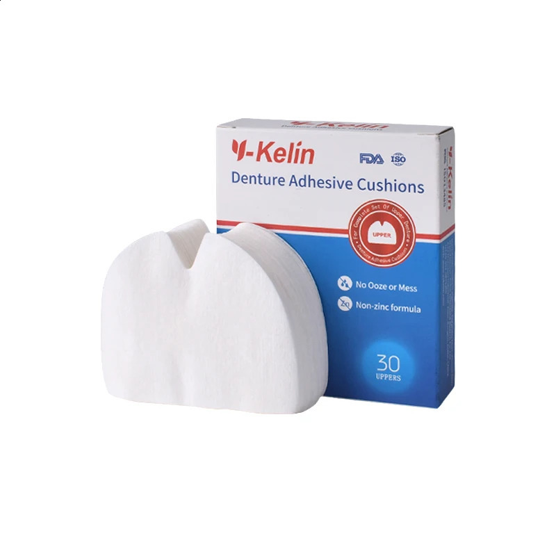 Y-Kelin Denture Adhesive Cushions Upper 60 Pads 2 pack Soft Cushion Last All Day Protect Gums 250227