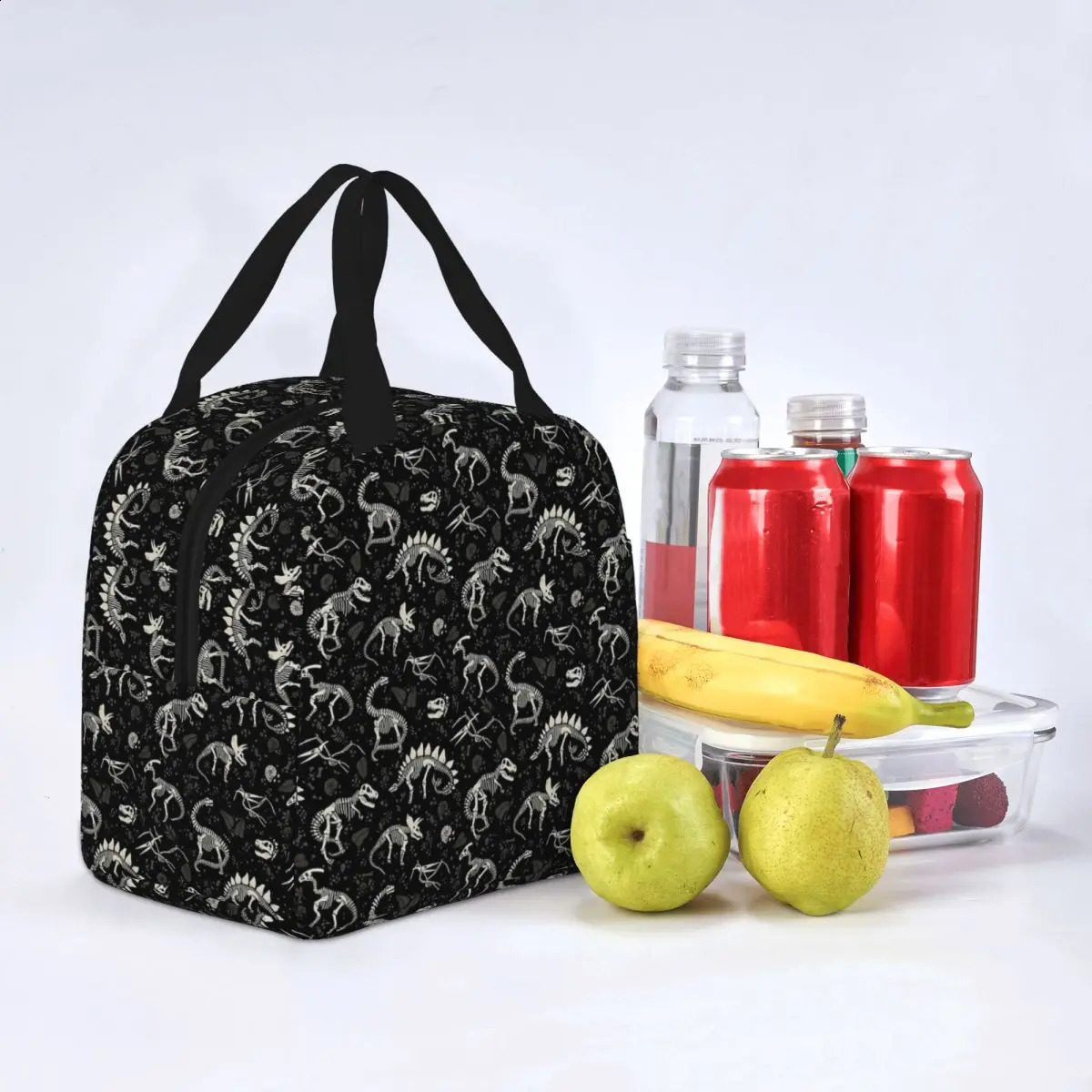 Excavated Fossils Rex Dinosaur Insulated Lunch Bag Thermal Bag Meal Container Large Tote Lunch Box Men Women School Outdoor 250228