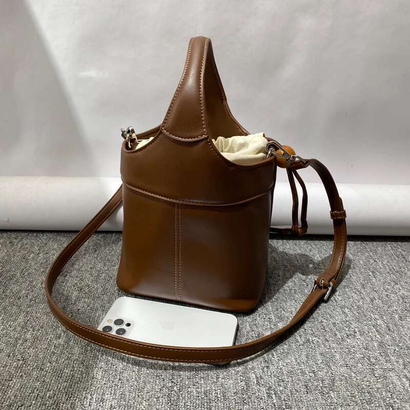 Drawstring Small Bucket Bags For Women Designer Handbags Purses 2025 New In Fashion With Inner Pocket Shoulder Crossbody