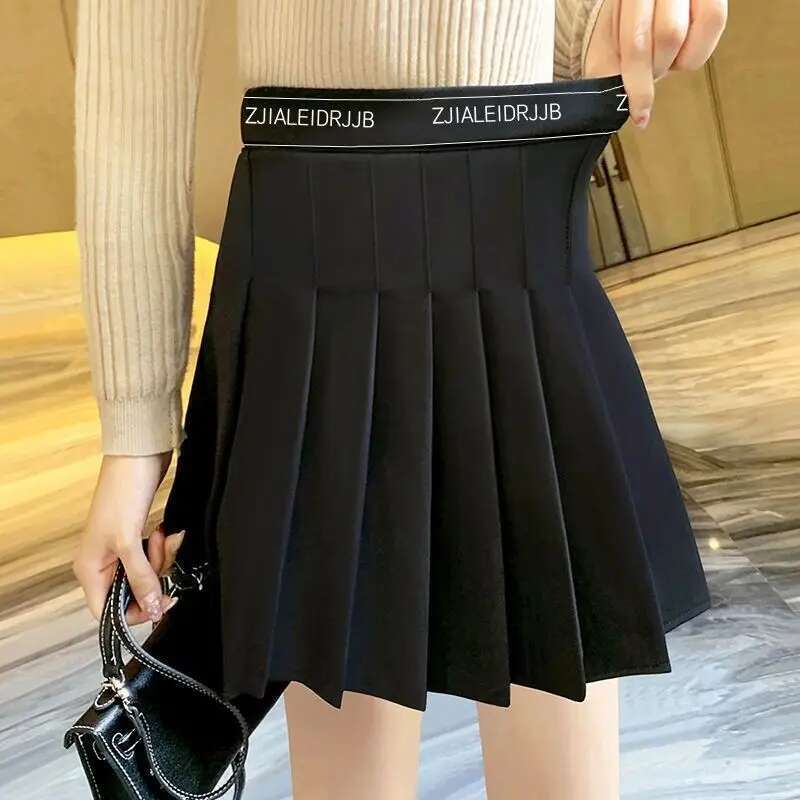 2025 new elastic letter pleated designer women's summer new thin high waist 100kg mini skirt