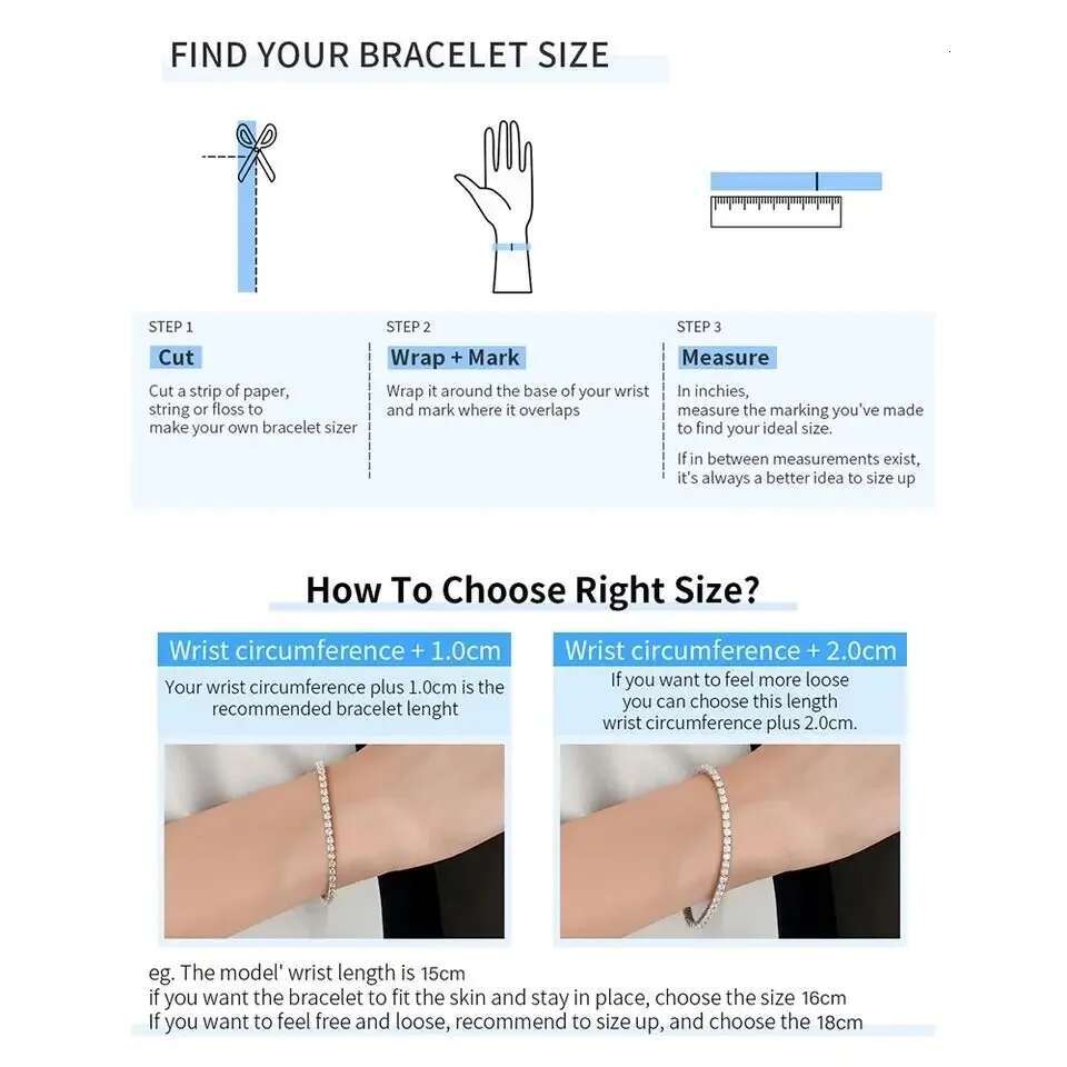 EWYA Full 1.2mm D Color Moissanite Cuban Chain Bracelet For Men Women S Sier Pass Dia Test 8mm Wide k Bracelets Gift
