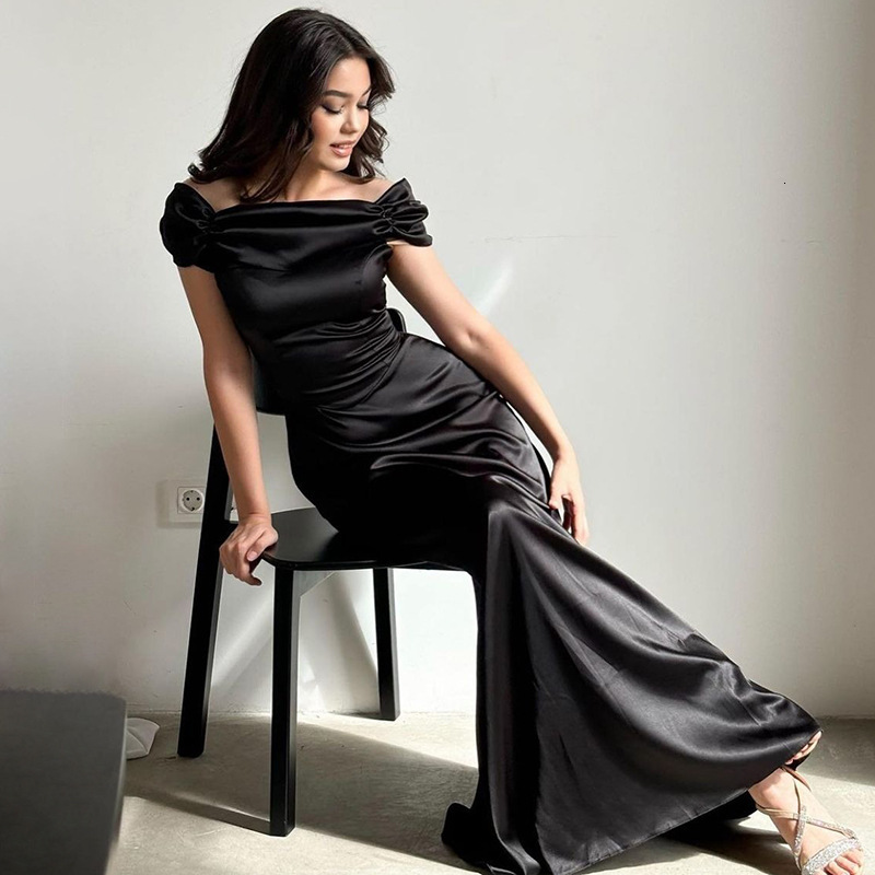 Women's New5 Spring/Summer New Style Sexy Back Strap Slimming Side Zipper One Shoulder Dress