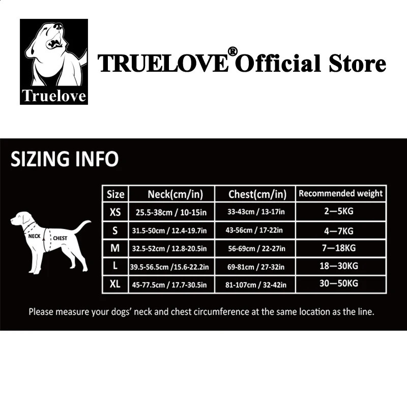 Truelove Pet Harness Small Medium Large Split Dog Fashion Outdoor Drop 250224