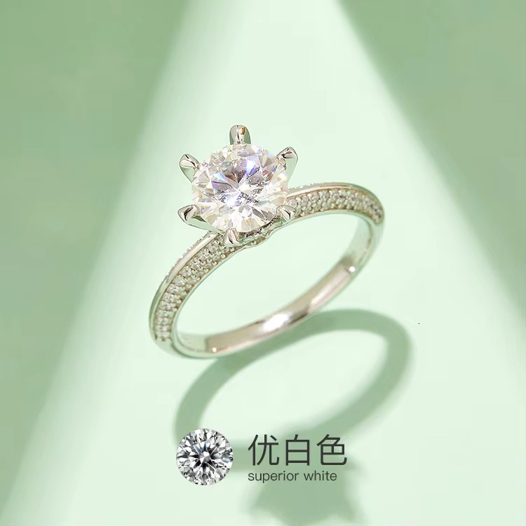 Jewelry engagement surprise S sier plated platinum silica women's ring