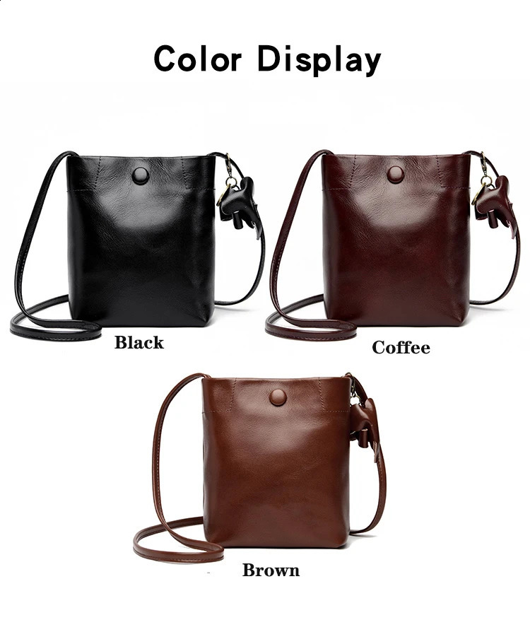 100% Genuine Leather Shoulder Bag Women Crossbody Purse er Top Layer Plant Tanned Cowhide Phone Vertical Soft Bag 250305