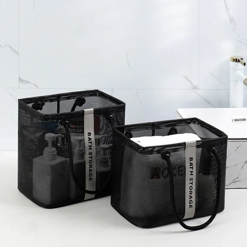 Large Capacity Cosmetic Bag Portable Travel Wash Handbag Bathroom Transparent Shower Makeup Pouch Unisex Toiletries Organizer 250327