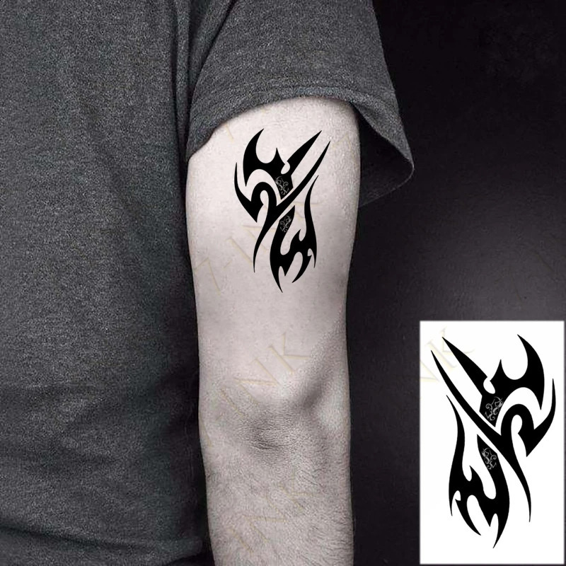 Waterproof Temporary Tattoo Sticker Cross Feather Shadows Flash For Men Women Kids 250219