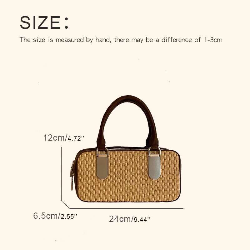 England Style Straw Bags For Women Designer Handbags And Purses New In PU Sequined Top Handle Box Pillow Shoulder