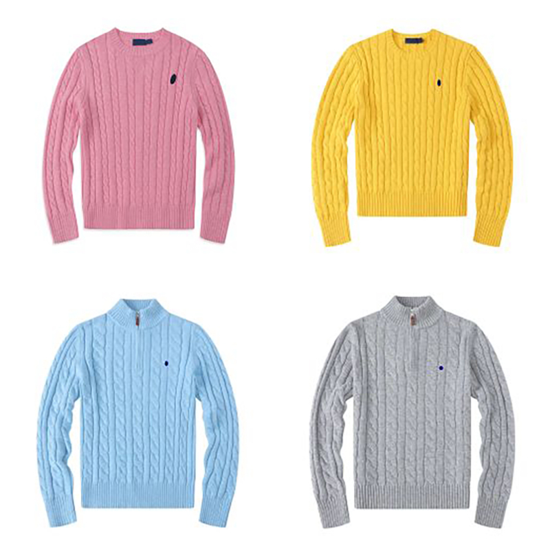 sweater hoodies mens swerter designer hoodie jumper pullover horse pony Long Sleeve Casual Zipper Neck Polo Mens Jumpers Woman Knitted Sweater asian size s-2xl