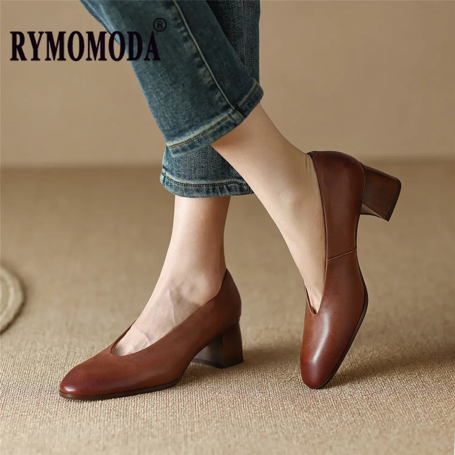 Women Genuine Leather Pumps Retro Cowhide Upper Pigskin Lining and Insole Female Spring Fall Handmde Gift Shoes Big Size 42 250228