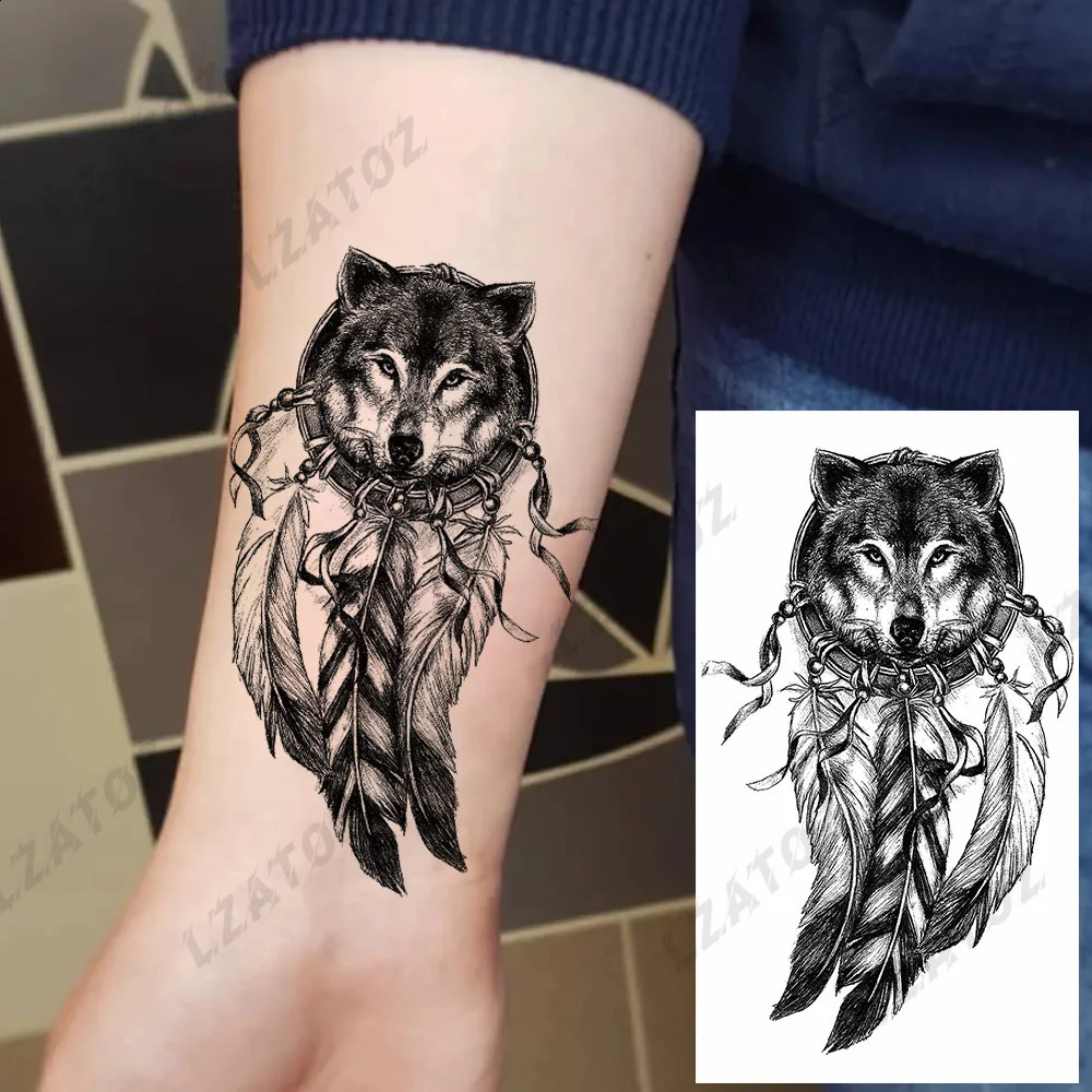Realistic Scorpion Animal Temporary Tattoos For Men Adults Lion Butterfly Wolf Snake Tattoo Sticker Hand Washable 250219