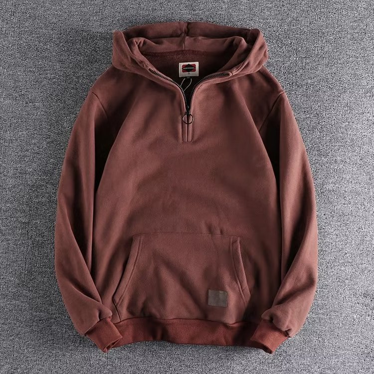 AL03011 Men's spring and autumn hooded sweatshirt Korean style new half open collar