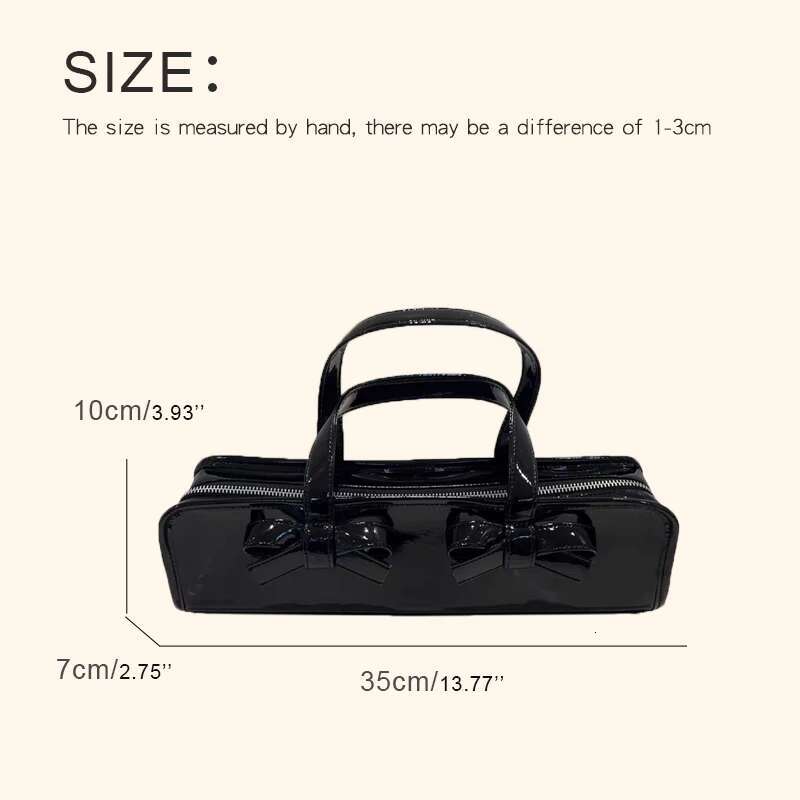 Style Bags For Women Designer Handbag Purses3 New In PU Brightening Process Bow Long Shape Casual Wrist