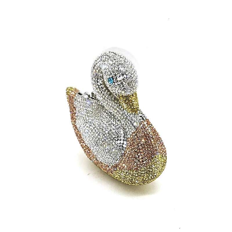 Funny Swan Crystal Clutches Women Evening Handbag Dias Ladies Bridal Wedding Party Purses Bag