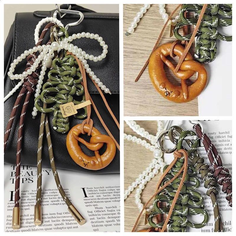 25 Style Food Theme Bread Chocolate Bag CharmCar Keyring Hanging PendantSausage Dog Handbag Schoolbag Decoration Accessories 250224