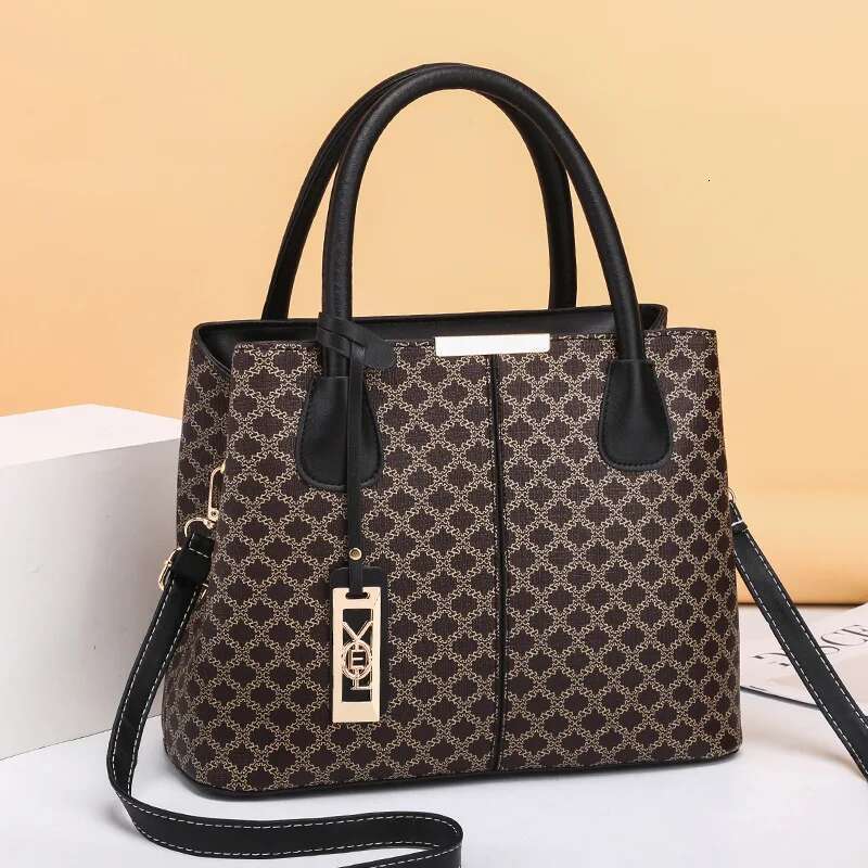 Fashion Vintage Printed Women's Handbag, High Quality Light Large Capacity Single Shoulder Crossbody Bag