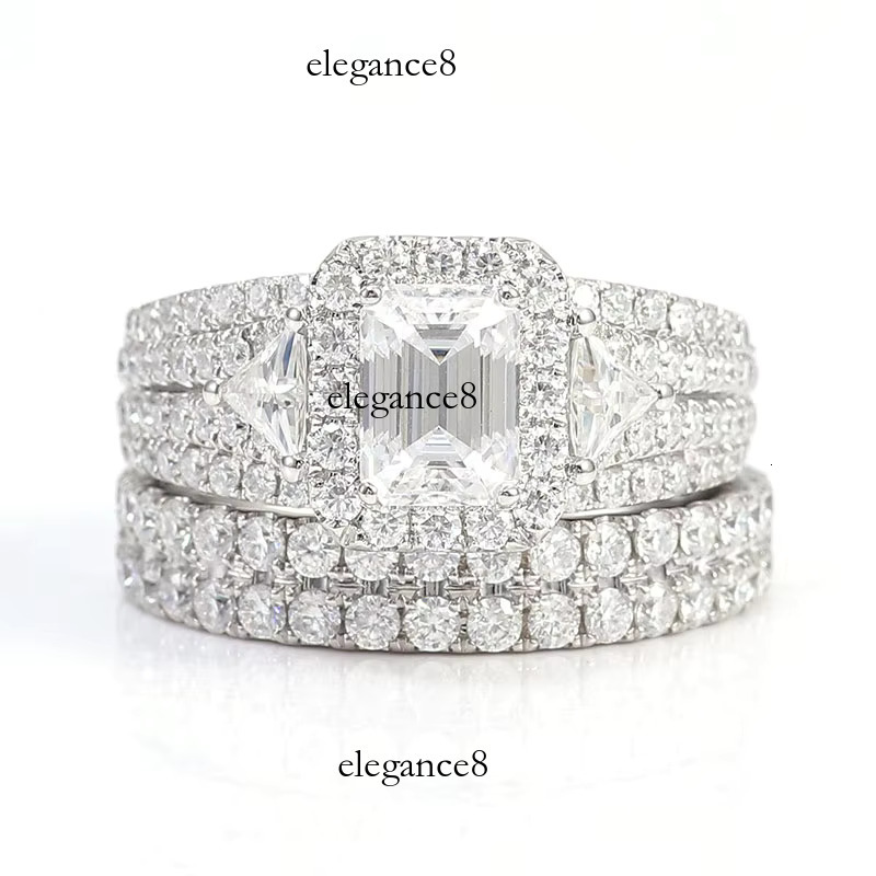 Spodumene wedding set, bridal engagement ring, pure sier gold-plated women's ring