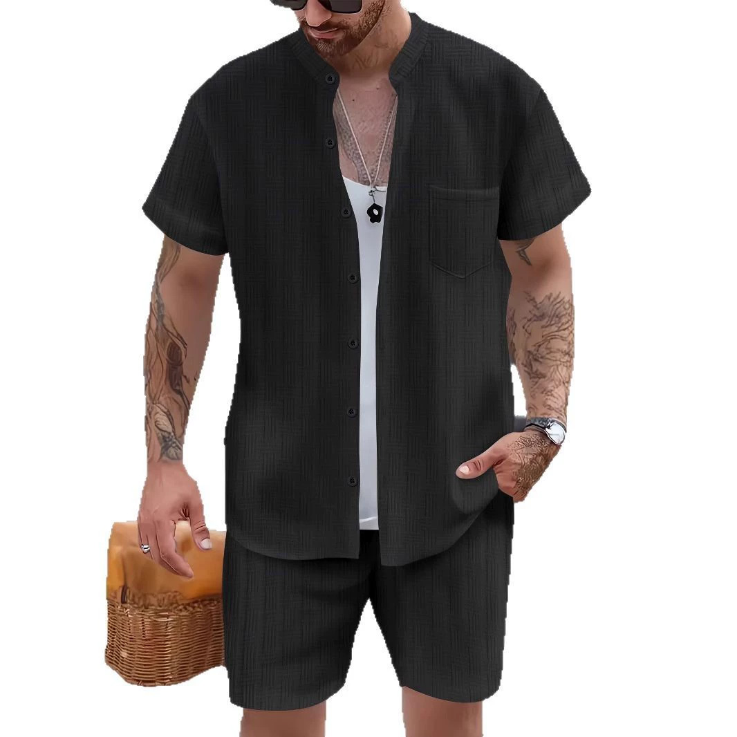 Mens Tracksuit Short Sleeve Shirt Jogging Track Suit Casual Sweat suit Tracksuits Jogger Suits Training High Quality Breathable Men Stripes Jogger Tro