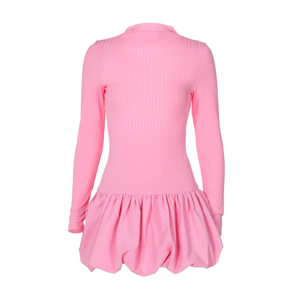 Hot Selling Women's Clothing New4 Autumn And Winter New Product Fashionable Spicy Girl Slim Fit Versatile Bag Hip Ruffle Edge Dress